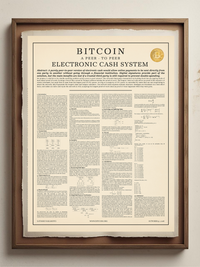 Bitcoin Whitepaper Poster | Enhanced Matte Museum-Quality Print